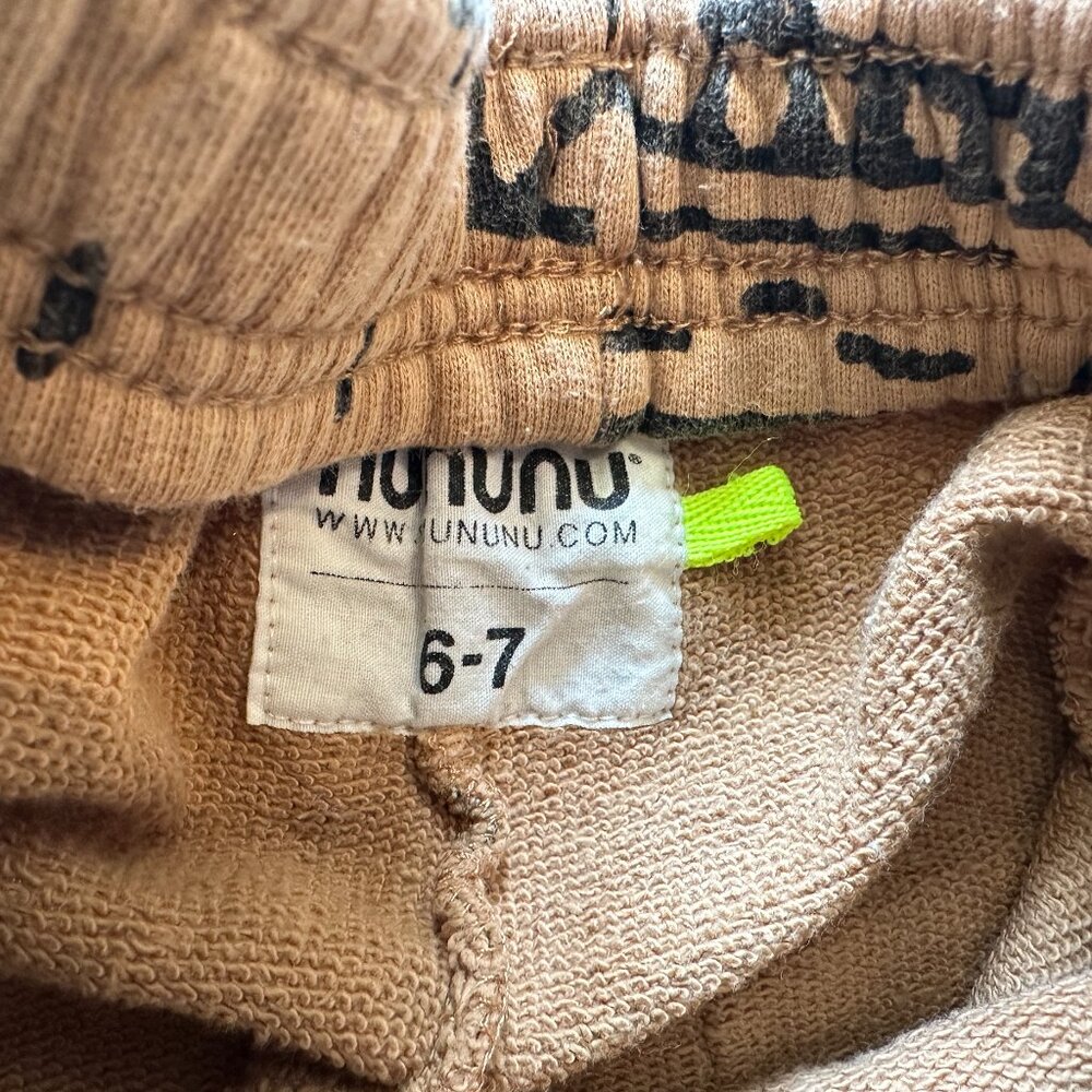 Nununu Kids Goofy Skull Print Sweatpants Joggers in Mocha size 6 7 - Picture 13 of 15